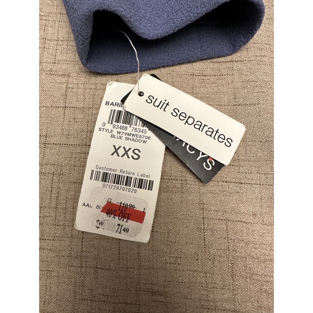 BAR 3 Blazer Womens XXS Blue Shadow Suit Separates Lined 3/4 Sleeves BAR III 2XS - Picture 4 of 12
